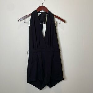 Lulus Black Halter Romper XS
